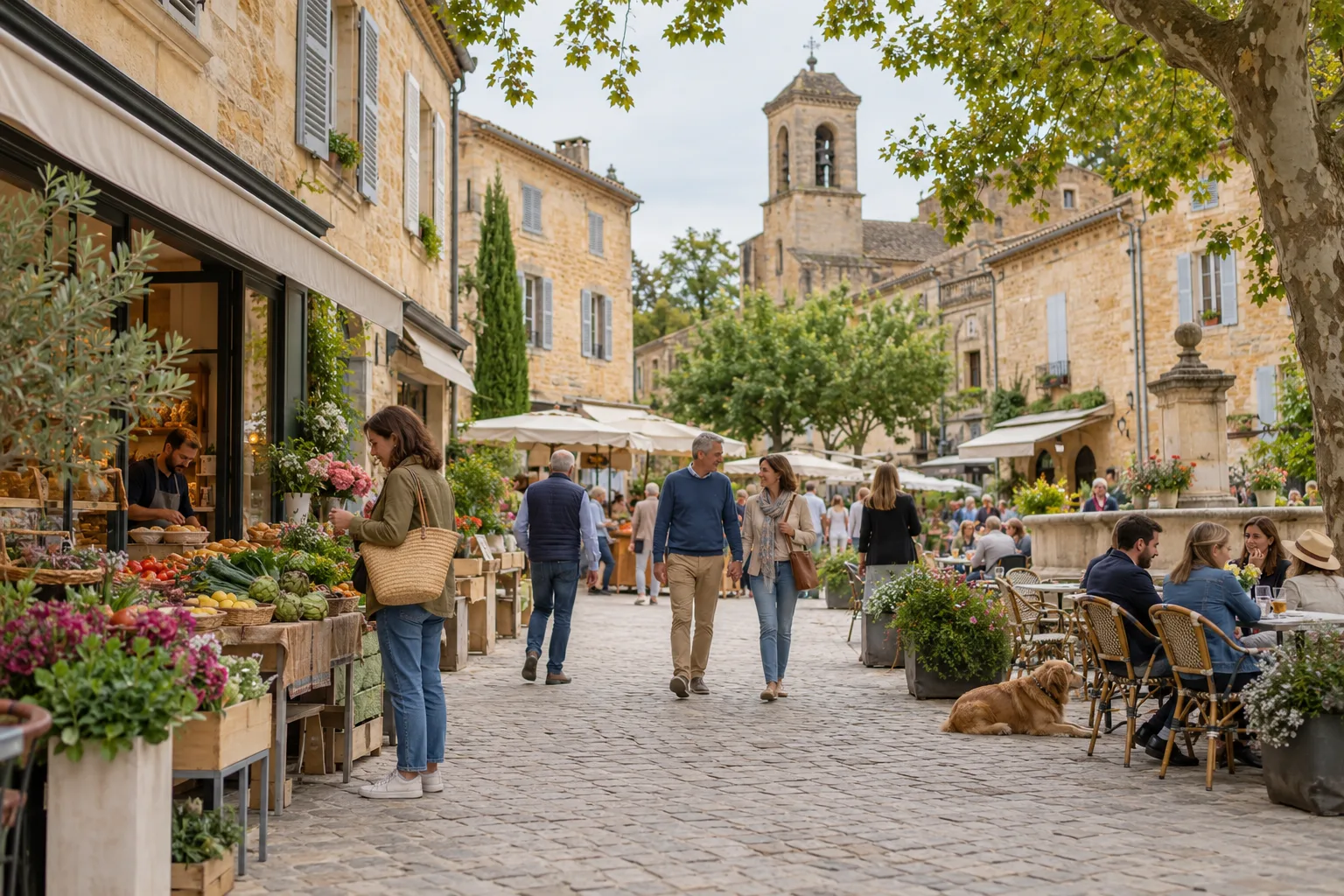 Scène de vie locale dans une commune européenne